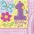 Pack Of 16 Hugs & Stitches Pink 1st Birthday Napkins