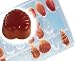 Chocolate Mold: Heart/Cordate Leaf 30 mm x 29 mm x 16 mm deep. 24 cavities