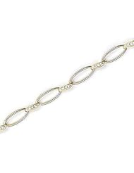 14kt Yellow Gold Oval Links Diamond Bracelet 0.25ct TW