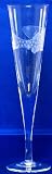 Individually Hand Etched Trout Champagne Clear Glass 9.5"H Set / 4