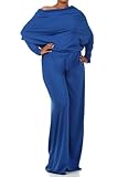 PLUS MULTI WAY Reversible PLUNGING Convertible Romper Jumpsuit Off One Shoulder Halter - Royal Blue - 3X