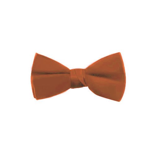 Solid Color Boys Bowtie by Jacob Alexander - Rust Orange
