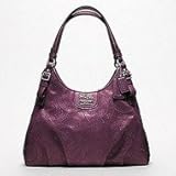 Coach Madison Stitched Maggie Shoulder Bag Purse Tote 18766 Plum