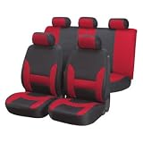 Produkt-Bild: Auto Schonbezug / KFZ Sitzbezug Set AEROTEX COLLADA SCHWARZ/ROT