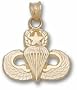 Air Force Parachute with Wreath Pendant - 14KT Gold Jewelry