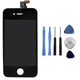 Replacement Digitizer and Touch Screen LCD Assembly for Black Apple iPhone 4S (for AT&T/Verizon/Sprint iPhone 4S) + 7 Piece Tools Included