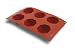 World Cuisine 6-Cup Silicone Diamond Sheet Mold / Red (19701)