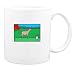 Mug with barn, goat, pail, bucket, animal, farm