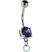 Amethyst Cubic Zirconia Add on Charm Belly Ring