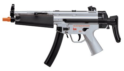 H&K MP5 Navy Dual Power Airsoft Rifle, Silver airsoft gun