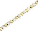Ladies Bezel Set Round and Square Diamond Bracelet