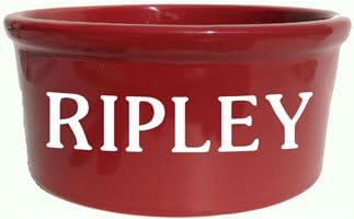 9" Burgundy Personalized Dog Dish