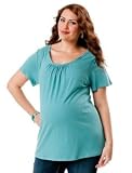 Motherhood Maternity: Plus Size Short Sleeve Scoop Neck Lightweight Maternity T Shirt