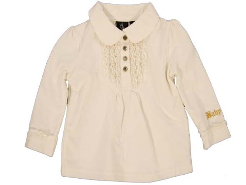 Baby Girl Baby Phat Collar Long Sleeve Shirt Cream 12 Months