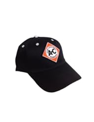 Apparel: J&D Productions Vintage Allis Chalmers Starburst Logo Black Hat with White Accent