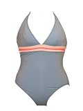 Ralph Lauren One Piece Halter Swimsuit w/ Striped Band