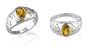 Oval Cut Citrine Ring Sterling SIlver