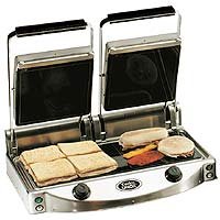 Panini Grill - CadCo CPG-20F Commercial Double Panini Grill, Stainless Steel