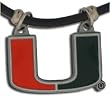 Miami Hurricanes Logo Pendant Rubber Necklace - NCAA College Athletics Fan Shop Sports Team Merchandise