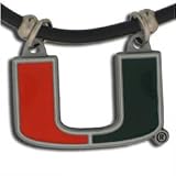 Miami Hurricanes Logo Pendant Rubber Necklace - NCAA College Athletics Fan Shop Sports Team Merchandise