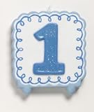 Celebrate 1 Boy First Birthday Molded Candle
