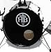 HB Kick Drum Midnite Series 22x16x20 Bass Drum Black Hardware - White
