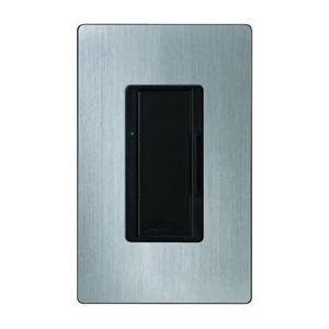 Dimmer Switch with Stainless Plate, Black by Lutron