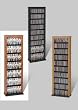 Cherry and Black Finish Slim Barrister Media Storage Rack By Prepac Furniture