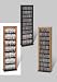 Cherry and Black Finish Slim Barrister Media Storage Rack By Prepac Furniture