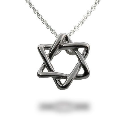 Eve's Addiction Sterling Silver Star of David Necklace