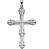 Platinum Cross Pendant - 44.0x31.5mm