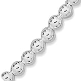 18 Inch 6mm Sterling Silver Bead Necklace