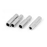 uxcell 　六角ビット　六角ソケットレンチ　ヘックス　クロム－バナジウム鋼製　シルバートーン　4件入り