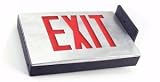 Fulham 01007 - FHEX30-B-S-R-BA-EM 5 watt 120/277 volt LED Aluminum / Red Exit Light