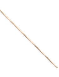 14k Rose Gold 18in .70mm Box Link Necklace Chain. Metal Wt- 1.83g