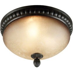 Kenroy Home 91667ORB Ponte Vedra 3-Light Flush Mount, Oil Rubbed Bronze