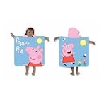 Childrens/Kids Peppa Pig Hooded Peppa Pig Poncho/Towcho 100% cotton beach towel (50 x 115cm)