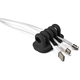 Quirky Cordies Desktop Cable Management for power cords and charging accessory cables (Black)