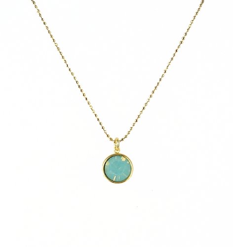 Necklace - N166 - Swarovski (tm) Crystal Drop (10mm / 3/8) ~ Pacific Opal