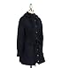 Nikki D Hooded Waist Tie Jacket in Dark Blue