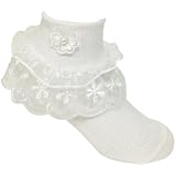 Wrapables Lil Miss Daisy Double Layer Lace Ruffle Socks, Set of 2