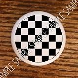 BLACK CHECKERBOARD CHECKERED CHECKED CHECKS DRAWER PULLS KNOBS