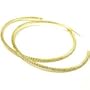 Beautiful Large & Blingy 3.25" ICE Crystal Lined Hoop Earrings Gold Tone by Christina Collection ~ Comes Gift Boxed (32T09), 3 1/4" Inch