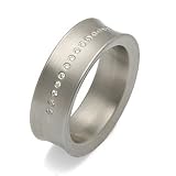 Stainless Steel and Diamond Ring
