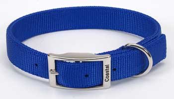 Coastal Pet Products Blue Double Ply Nylon Collar for Large Dogs