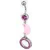 Shell Crescent Button Piercing Jewelry