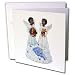 African-American angels Greeting Card is measuring 5.5w x 5.5h. Greeting Cards are sold in sets of 6 or 12. Give these fun cards to your frieds and family as gift cards, thank you notes, invitations or for any other occasion. Greeting Cards are blank inside and come with white envelopes.