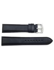 ZRC 18mm Black Genuine Nautical Calfskin Leather Aquabracelet Waterproof Anti-Allergic Watch Band