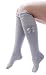 STEVE MADDEN Ruffle Cuff Knee High Bow Womens Socks Gray
