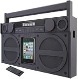 iHome iP4GZ Portable FM Stereo Boombox for iPhone/iPod (Gunmetal)
